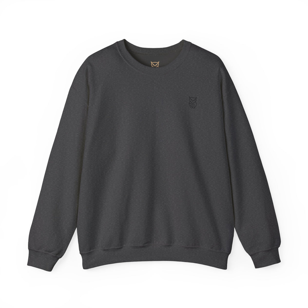 Rare Lab Retro TV Cart crewneck: small owl logo on the chest, faded TV on a rolling cart on the back