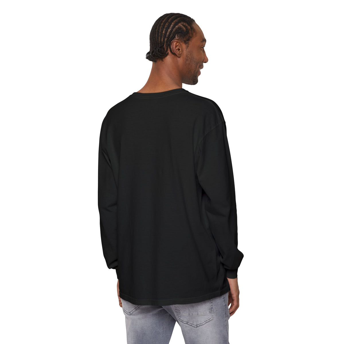 Rare Lab Drip Owl long sleeve tee: Rare Lab owl in glossy amber with an espresso drop, on the left chest