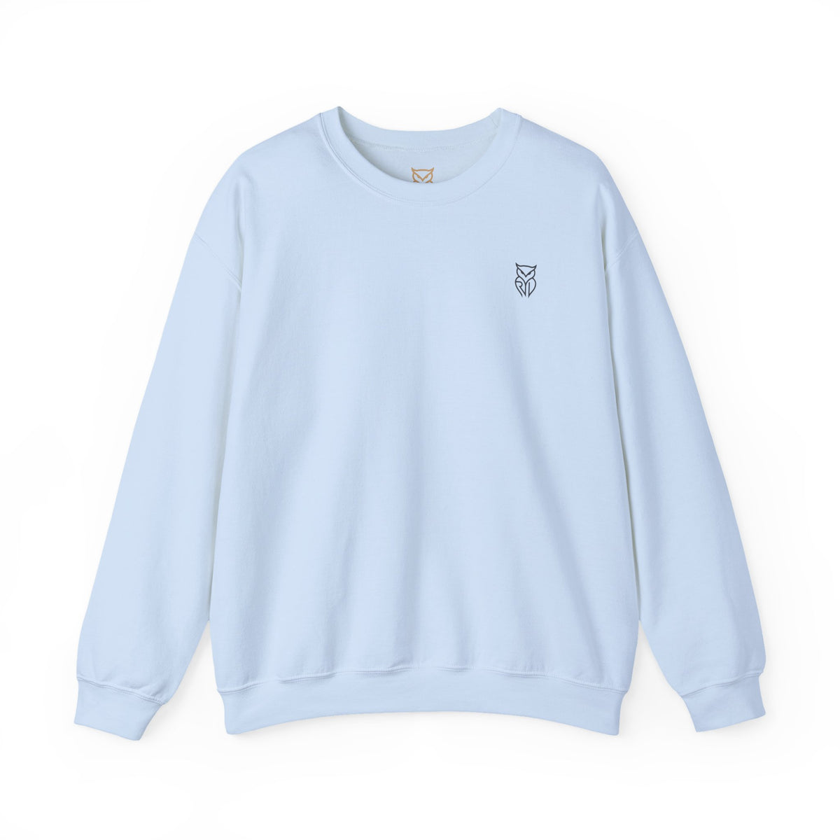 Rare Lab Retro TV Cart crewneck: small owl logo on the chest, faded TV on a rolling cart on the back