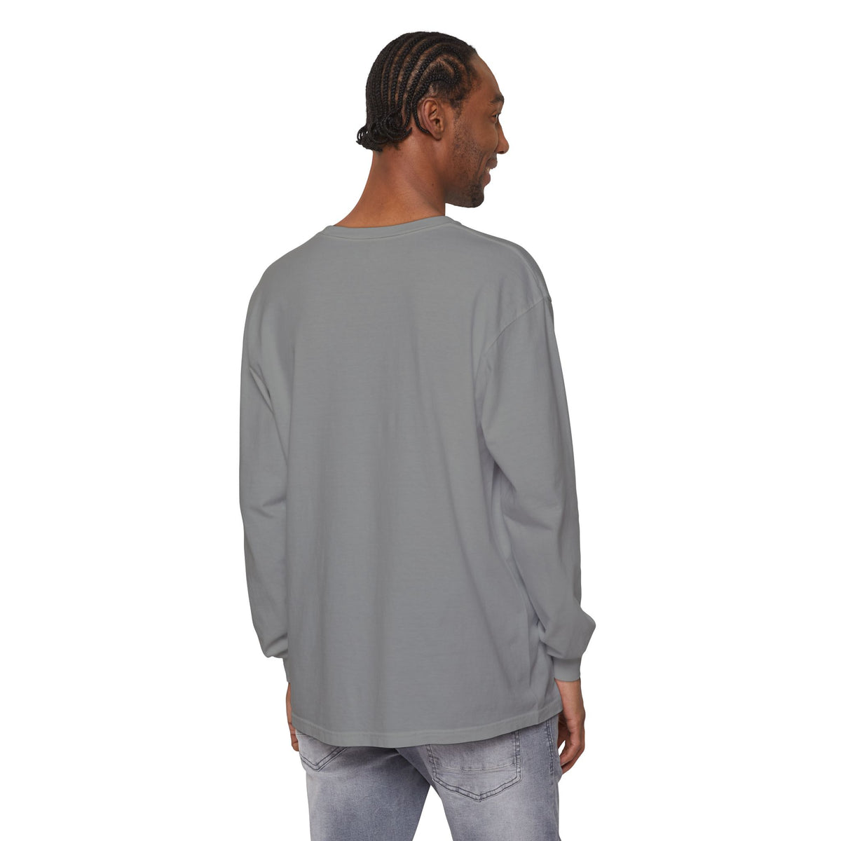 Rare Lab Script Logo garment-dyed long sleeve tee with the Rare Lab script logo