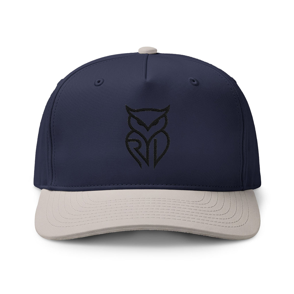 Rare Lab two-tone cap with the embroidered Rare Lab owl logo on the front