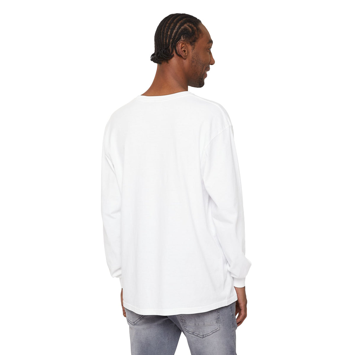 Rare Lab Script Logo garment-dyed long sleeve tee with the Rare Lab script logo