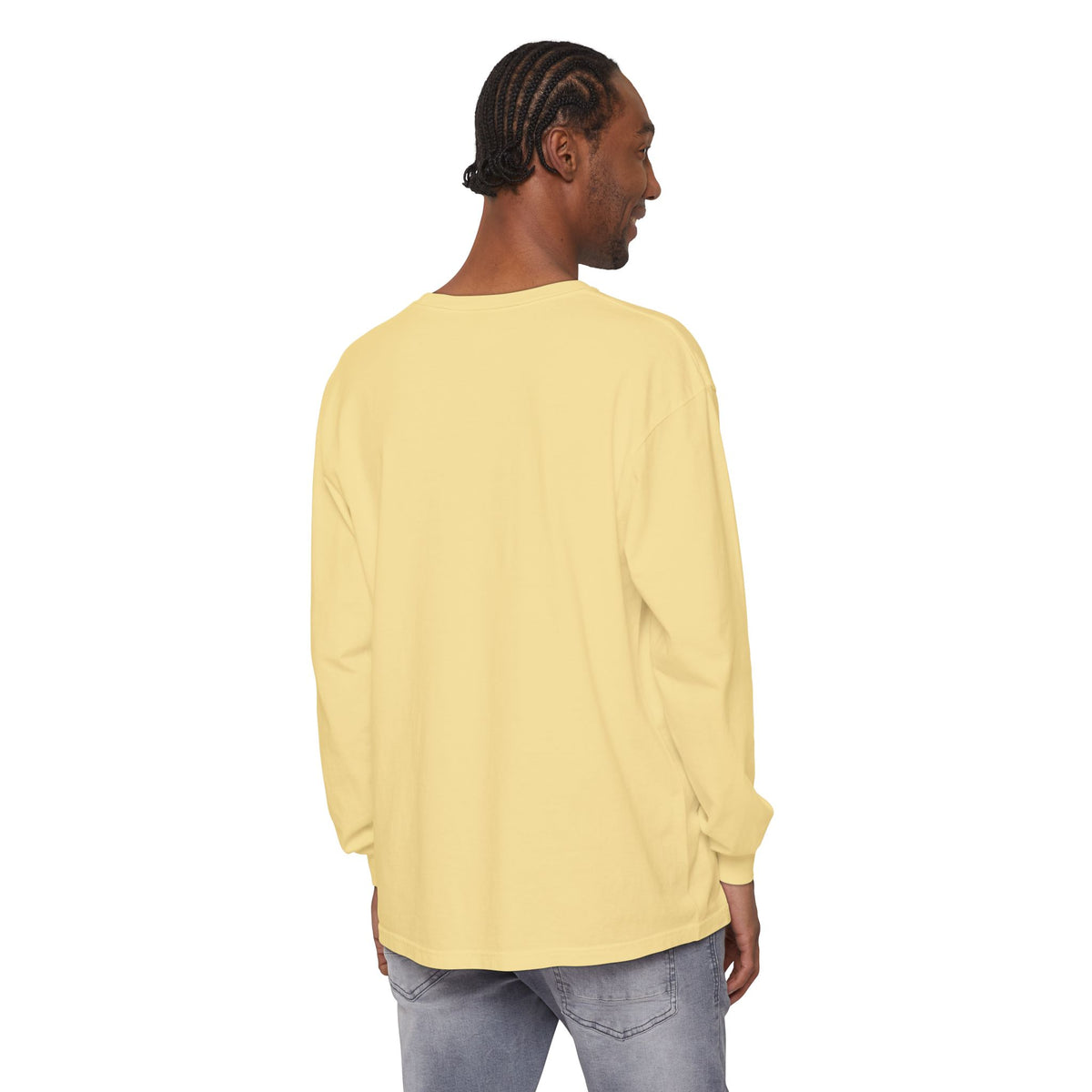 Rare Lab Script Logo garment-dyed long sleeve tee with the Rare Lab script logo
