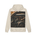 Rare Lab Retro Dashboard heavyweight hoodie: photo print of a classic car dashboard on the back