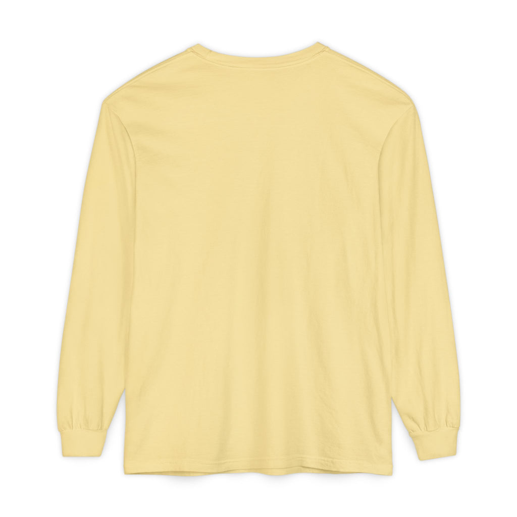 Rare Lab Drip Owl long sleeve tee: Rare Lab owl in glossy amber with an espresso drop, on the left chest