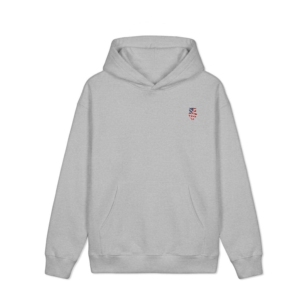 Rare Lab Small Flag heavyweight hoodie: small American flag on the chest