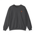 Rare Lab Owl Lantern embroidered crewneck sweatshirt with a small embroidered Rare Lab owl jack-o'-lantern on the chest
