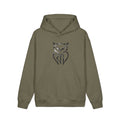 Rare Lab Pumpkin Patch heavyweight hoodie: large moonlit Rare Lab owl on the front, pumpkin patch scene with an owl jack-o'-lantern on the back