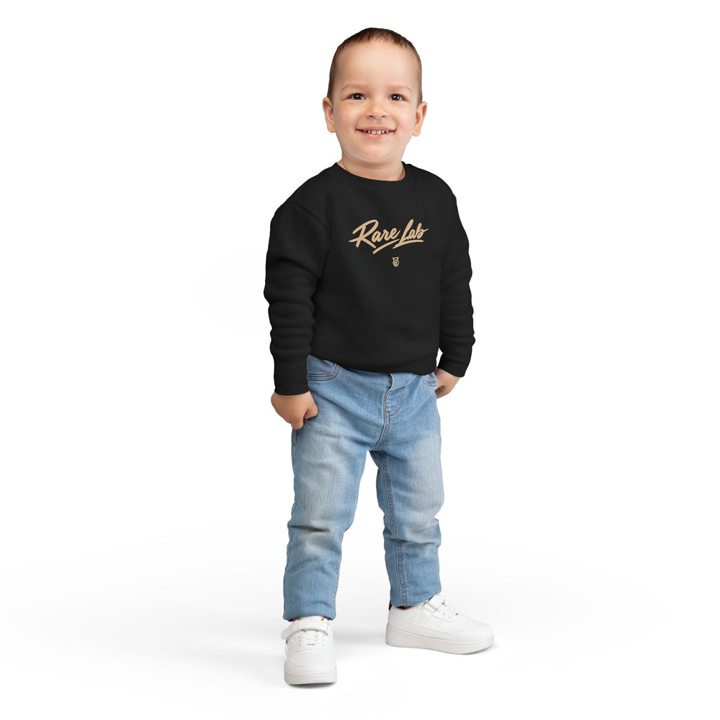 Rare Lab Brush Stroke toddler sweatshirt: Rare Lab script across the chest