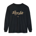 Rare Lab Script Logo garment-dyed long sleeve tee with the Rare Lab script logo
