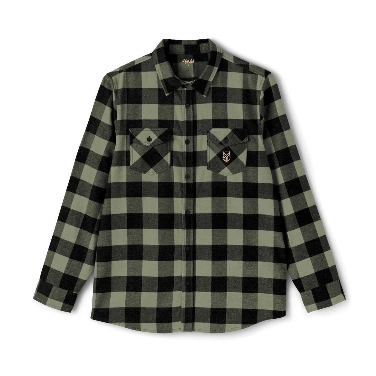 Rare Lab Logo flannel shirt with the Rare Lab logo