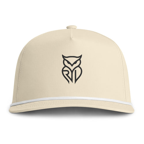 Rare Lab rope-trim snapback with the embroidered Rare Lab owl logo on the front