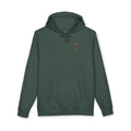 Rare Lab Drip Owl heavyweight hoodie: Rare Lab owl in glossy amber with an espresso drop, on the chest