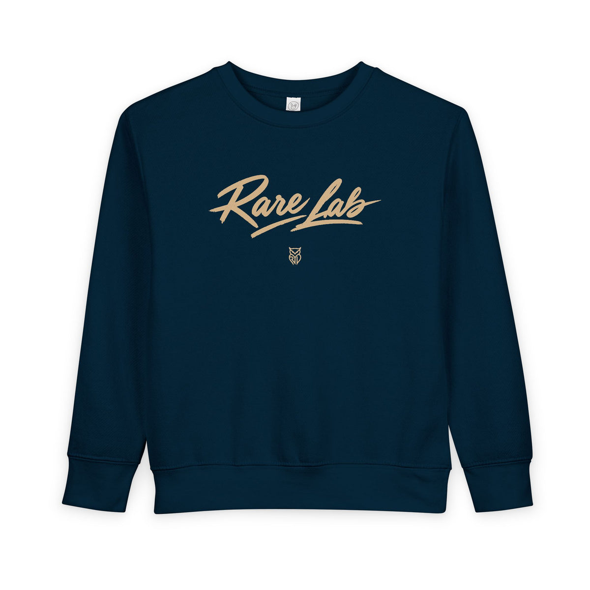 Rare Lab Brush Stroke toddler sweatshirt: Rare Lab script across the chest