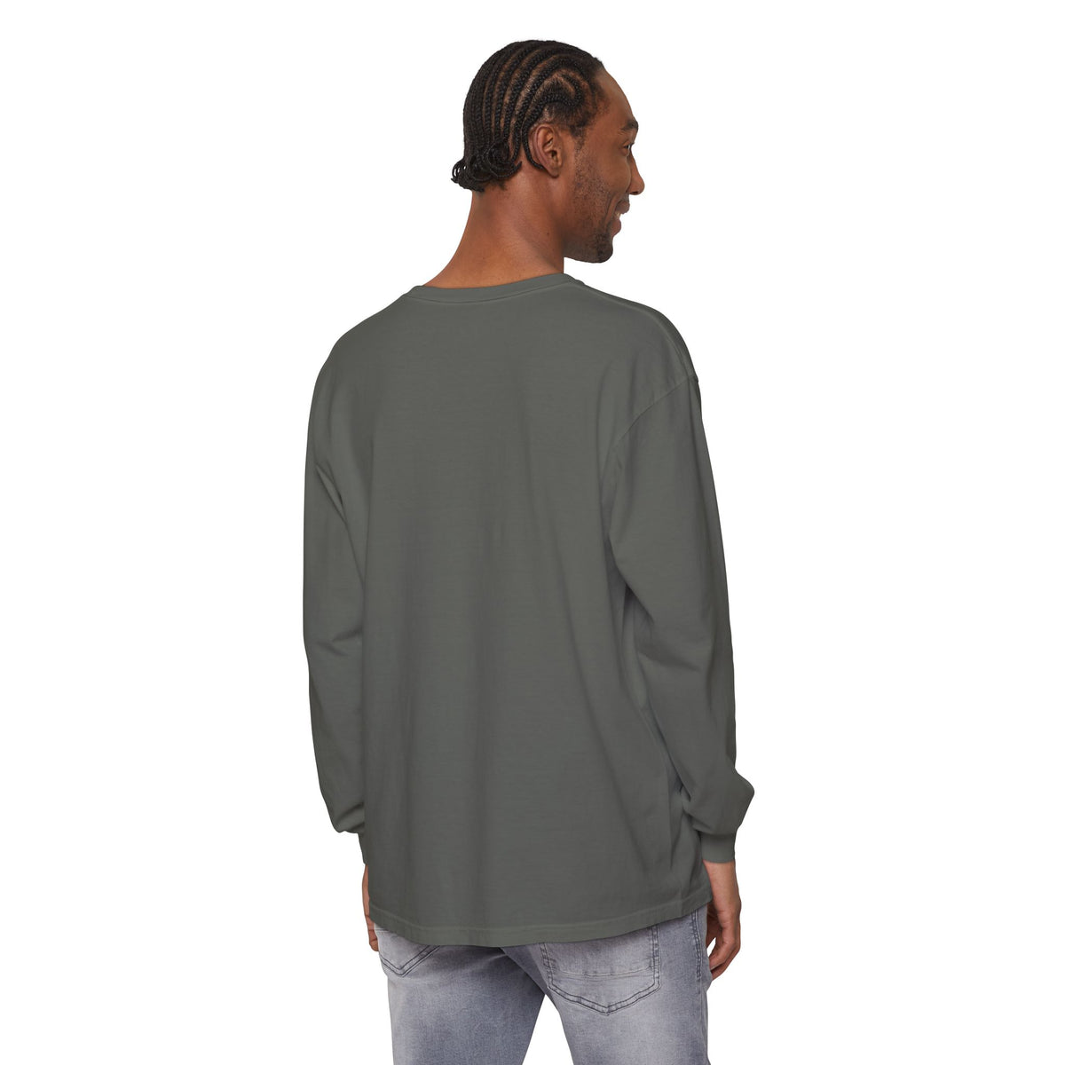 Rare Lab Drip Owl long sleeve tee: Rare Lab owl in glossy amber with an espresso drop, on the left chest