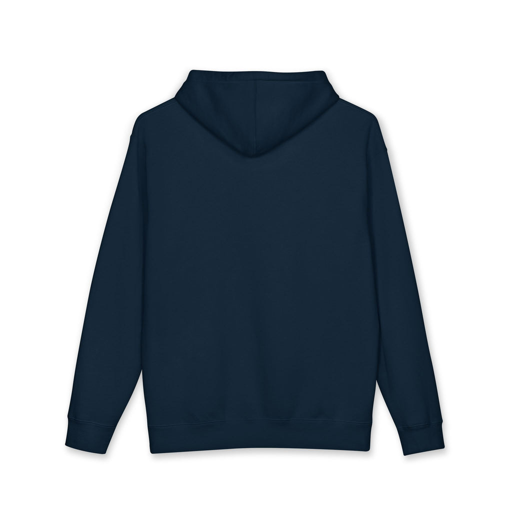 Rare Lab Espresso Drip heavyweight hoodie: espresso drip with one drop shaped like the Rare Lab owl