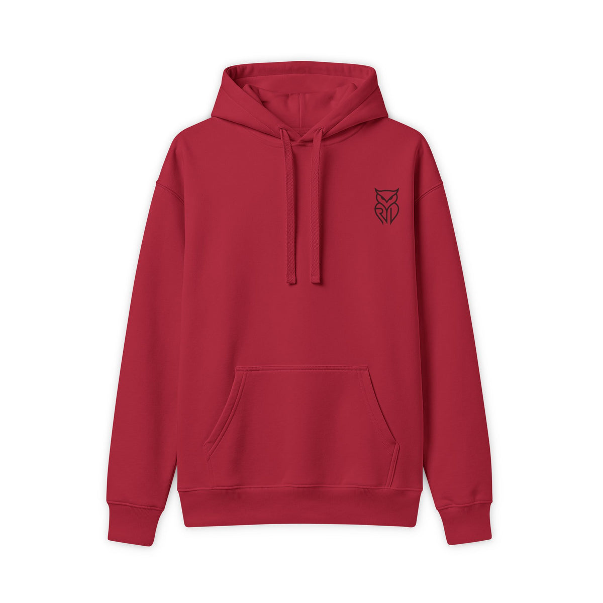 Rare Lab Retro TV Cart hoodie: minimal linework on the chest, vintage TV on a rolling cart on the back