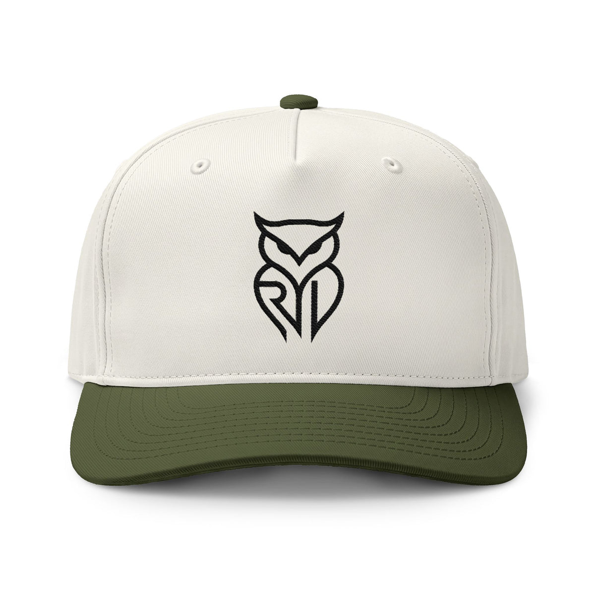 Rare Lab two-tone cap with the embroidered Rare Lab owl logo on the front