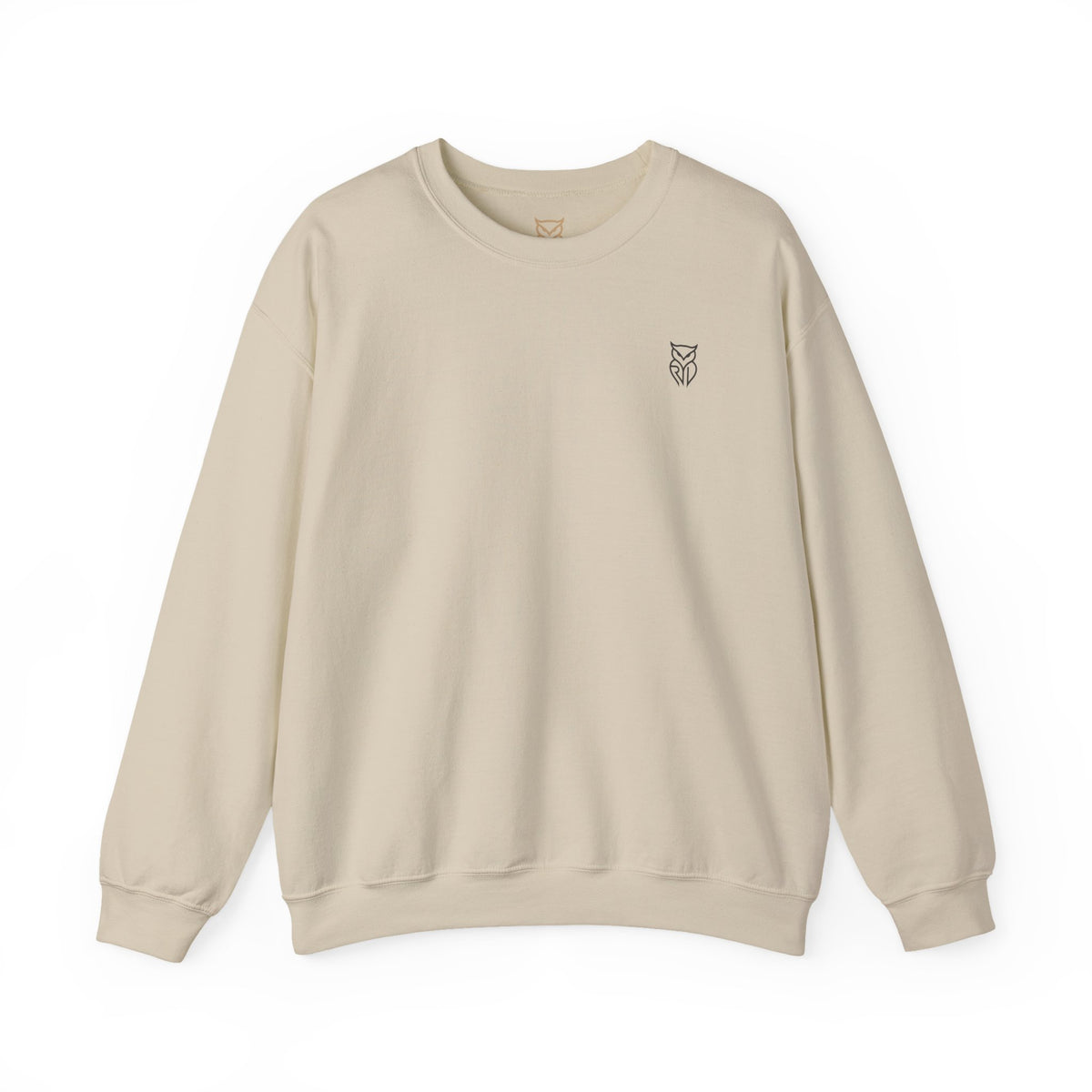 Rare Lab Retro TV Cart crewneck: small owl logo on the chest, faded TV on a rolling cart on the back