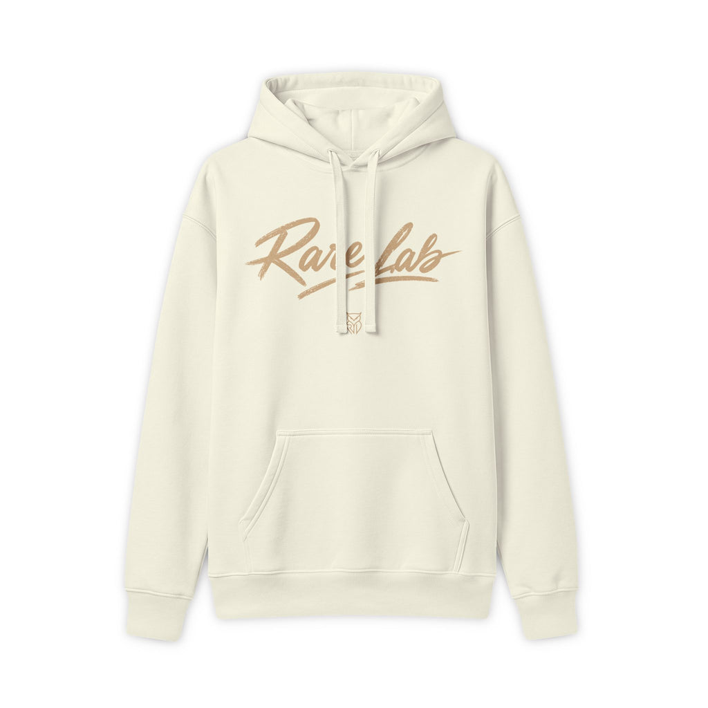 Rare Lab Brush Stroke heavyweight hoodie: Rare Lab brush stroke script logo across the chest