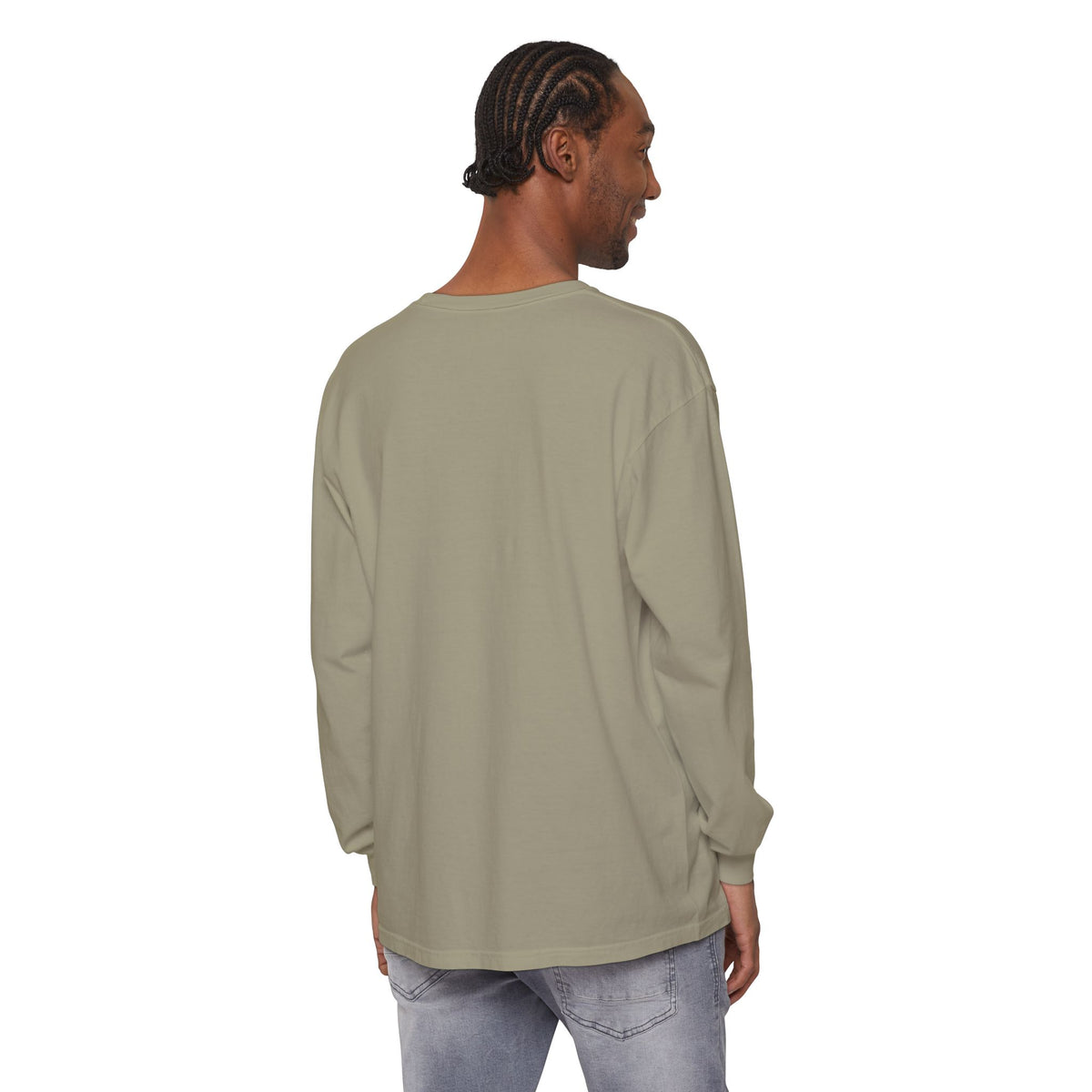Rare Lab Script Logo garment-dyed long sleeve tee with the Rare Lab script logo