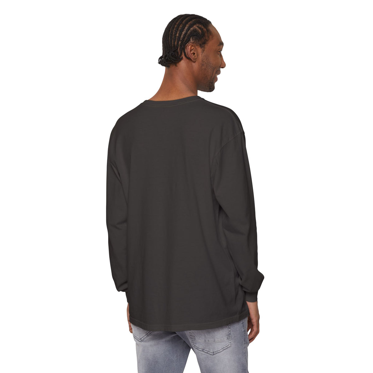 Rare Lab Script Logo garment-dyed long sleeve tee with the Rare Lab script logo