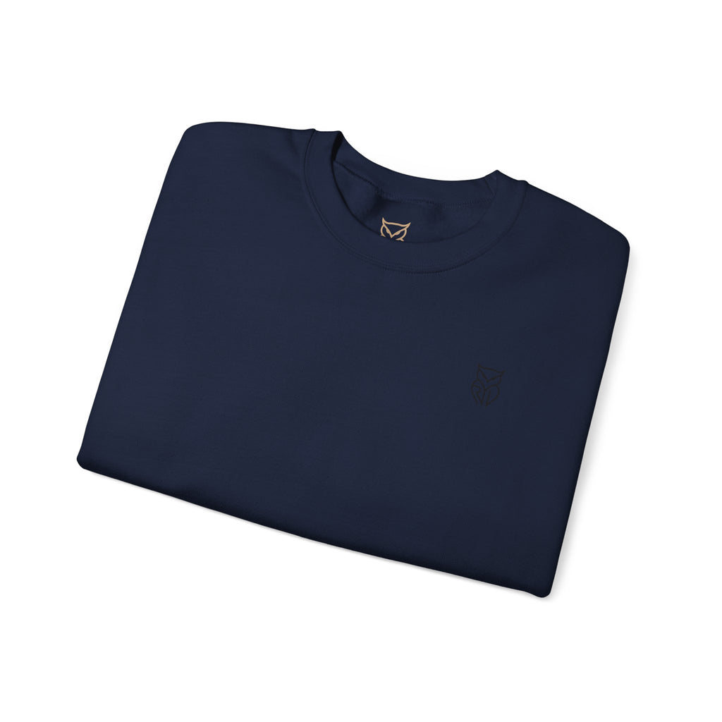 Rare Lab Retro TV Cart crewneck: small owl logo on the chest, faded TV on a rolling cart on the back