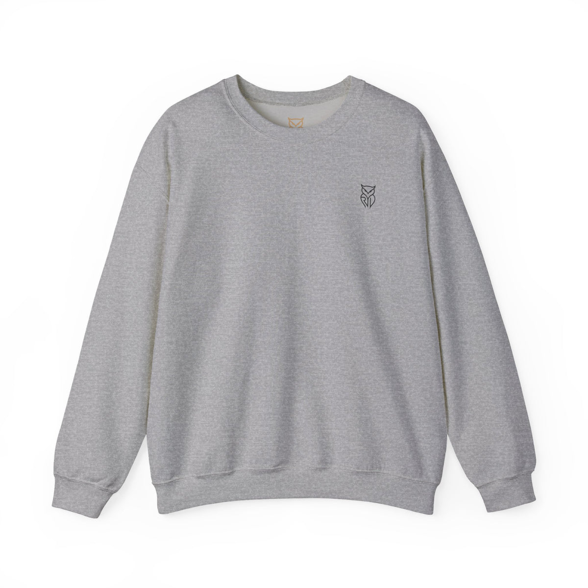 Rare Lab Retro TV Cart crewneck: small owl logo on the chest, faded TV on a rolling cart on the back