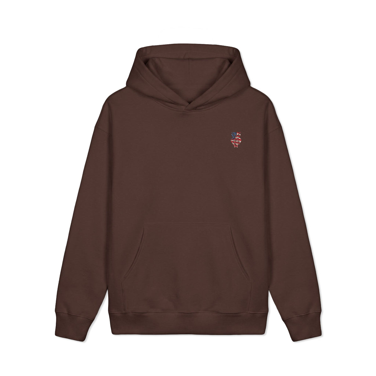 Rare Lab Small Flag heavyweight hoodie: small American flag on the chest