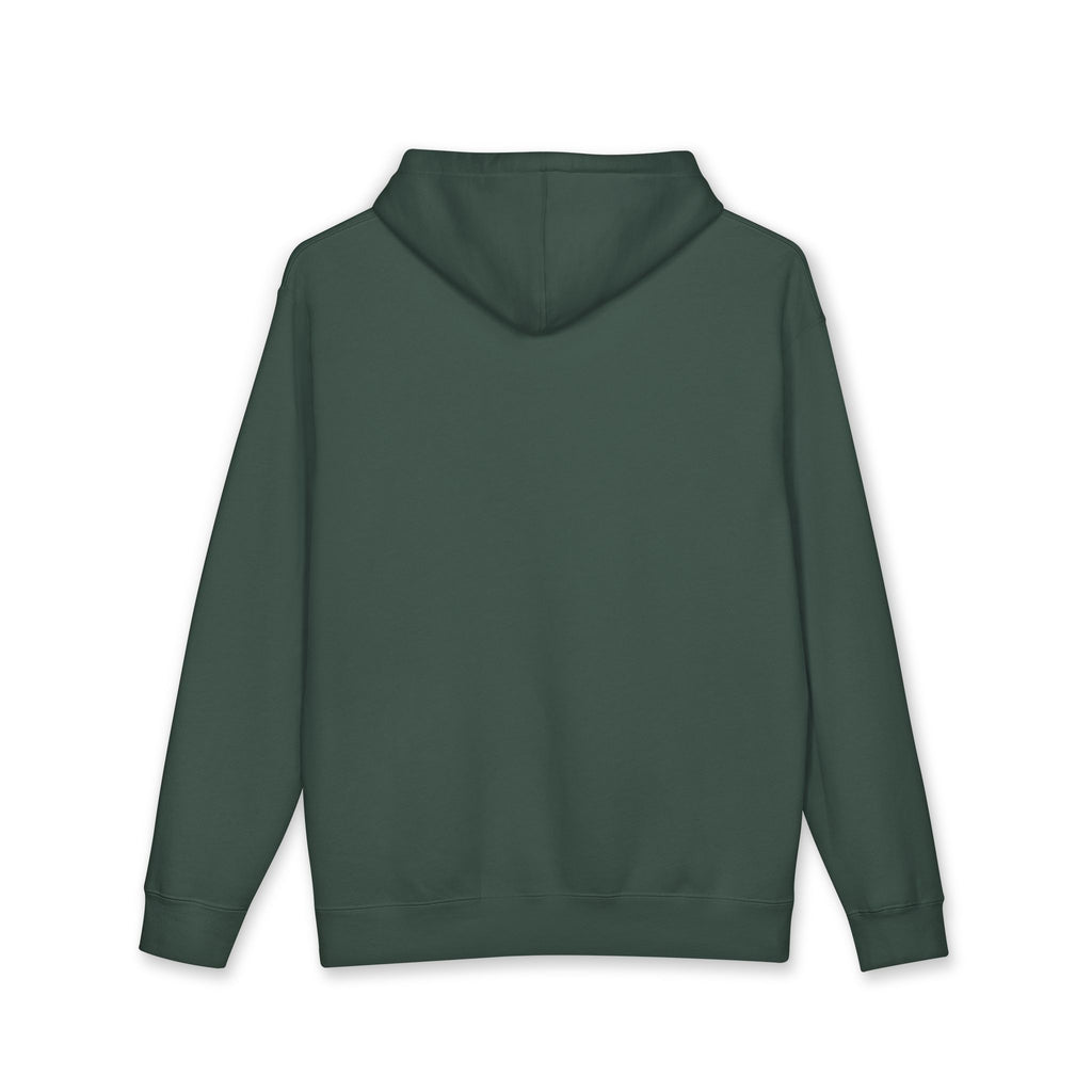 Rare Lab Espresso Drip heavyweight hoodie: espresso drip with one drop shaped like the Rare Lab owl