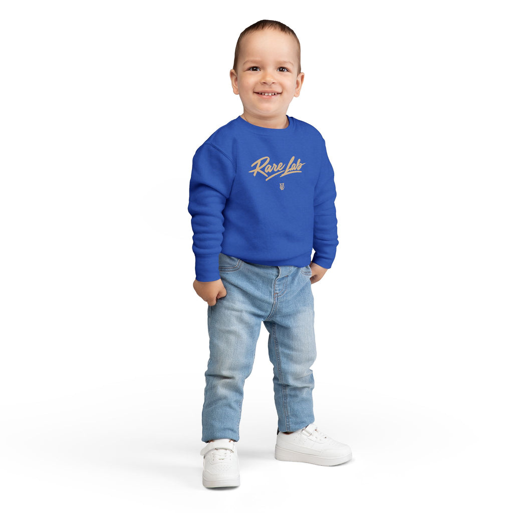 Rare Lab Brush Stroke toddler sweatshirt: Rare Lab script across the chest