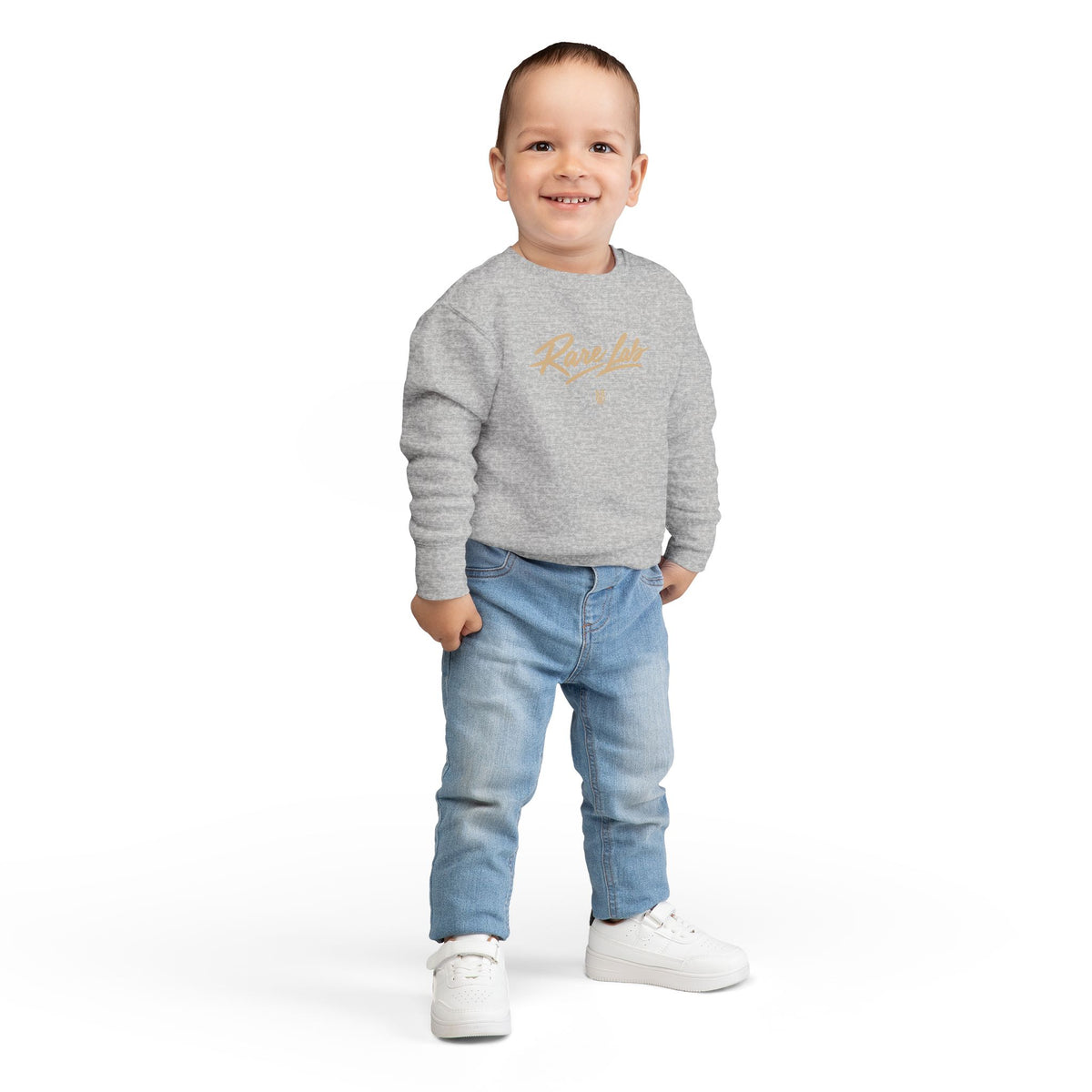 Rare Lab Brush Stroke toddler sweatshirt: Rare Lab script across the chest