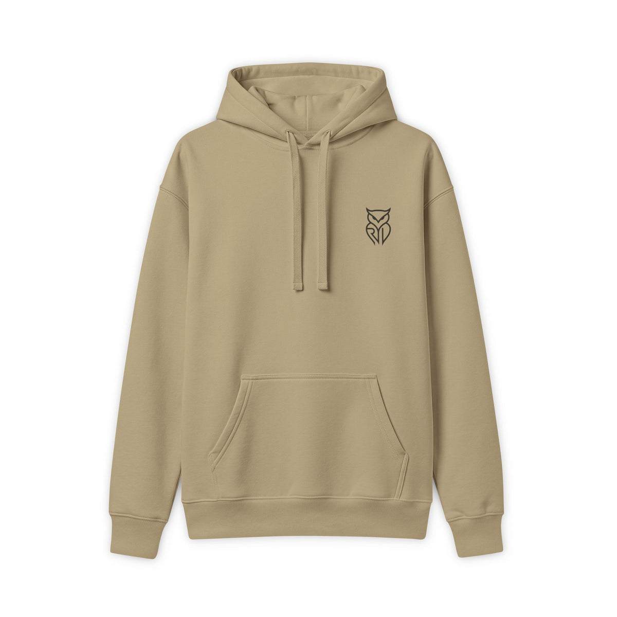 Rare Lab RL Owl heavyweight hoodie: small minimal Rare Lab owl logo on the chest