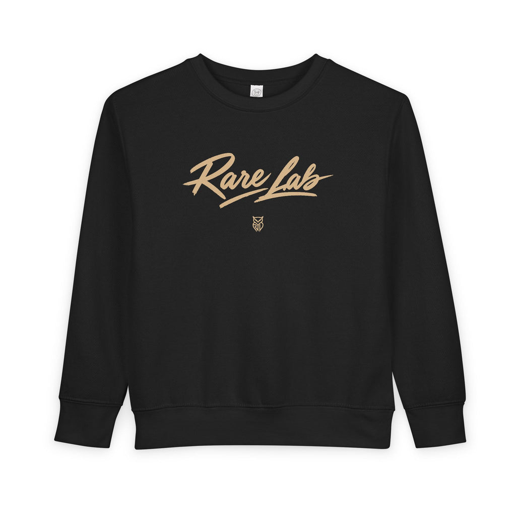 Rare Lab Brush Stroke toddler sweatshirt: Rare Lab script across the chest