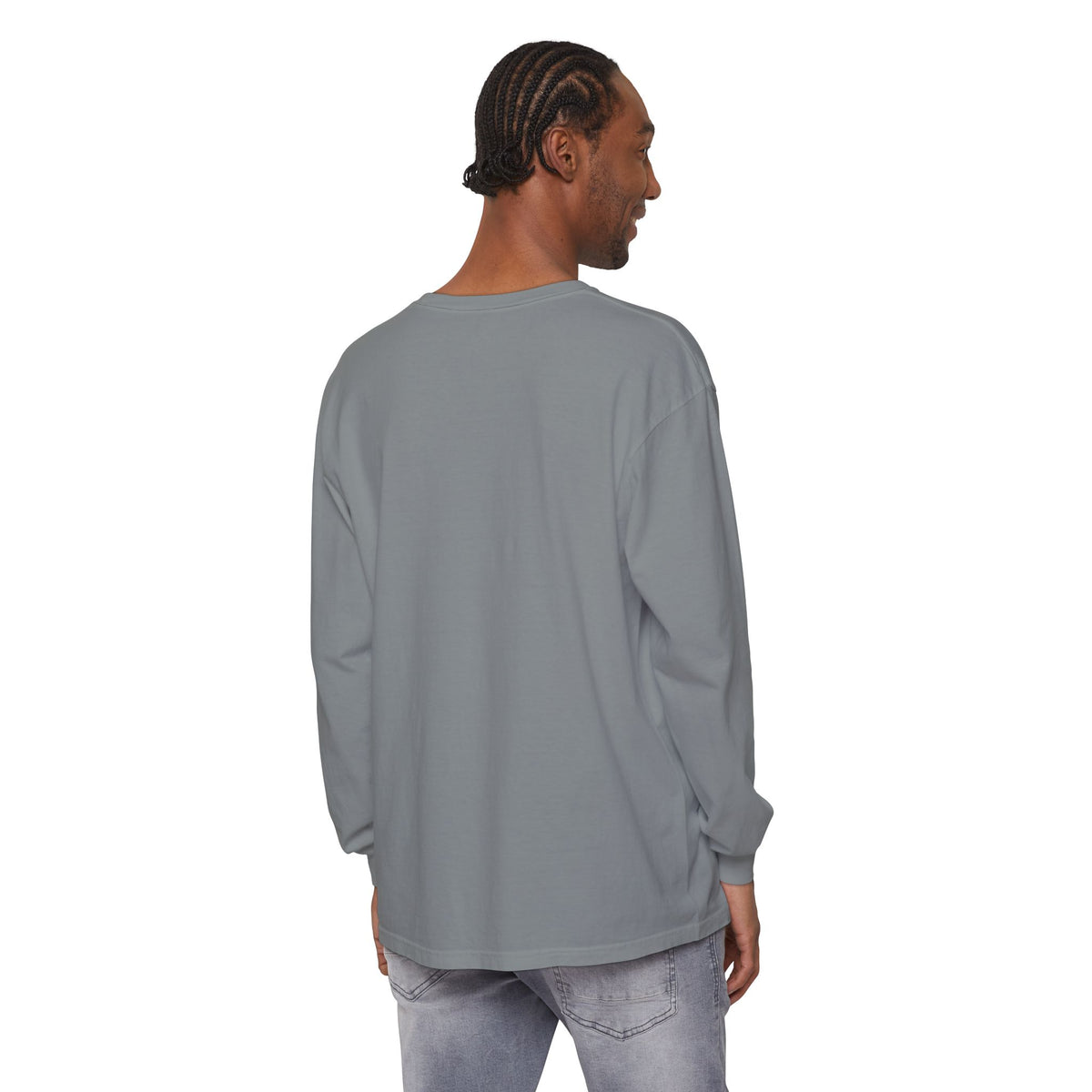 Rare Lab Script Logo garment-dyed long sleeve tee with the Rare Lab script logo