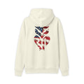 Rare Lab American Flag hoodie: distressed American flag emblem on the back
